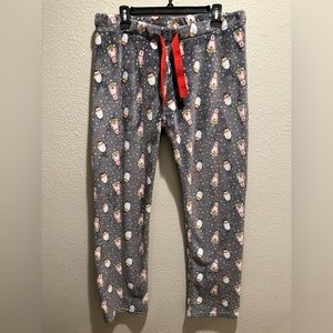 Fleece Christmas Snowman Pants